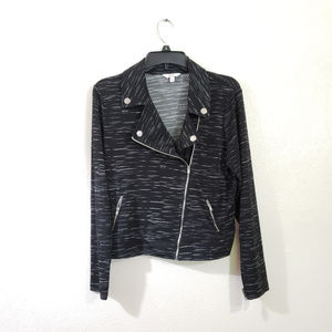 NWT Candie's Long Sleeve Zip Top Black Size Large